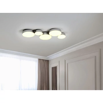LUGA 5 égős fém LED mennyezeti lámpa (ezüst szín) 23857