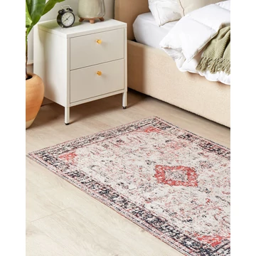 ATTERA pamut szőnyeg  80 x 150 cm (piros-bézs) 24543