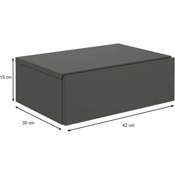 ANNE 1 fiókos fali éjjeliszekrény (sötétszürke) 94491