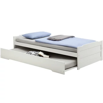 LORENA 90 x 200 gyermek heverő vendégággyal (fehér) 5081