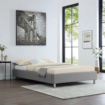 NIZZA 120 x 190 szövet futon heverő ágyráccsal (szürke) 51296