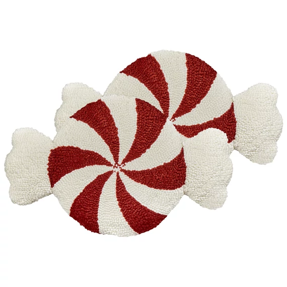 SPIRAL CANDY díszpárna 2 db-os szettben 35 x 58 cm (fehér-piros) 35929