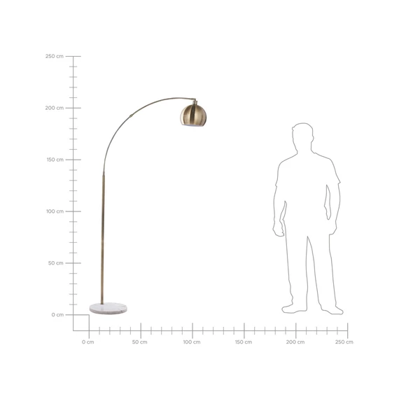 PAROO fém állólámpa 210 cm (bronz szín) 12661