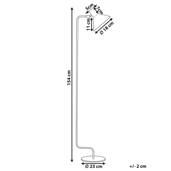 RIMAVA fém állólámpa 154 cm (narancs) 23897