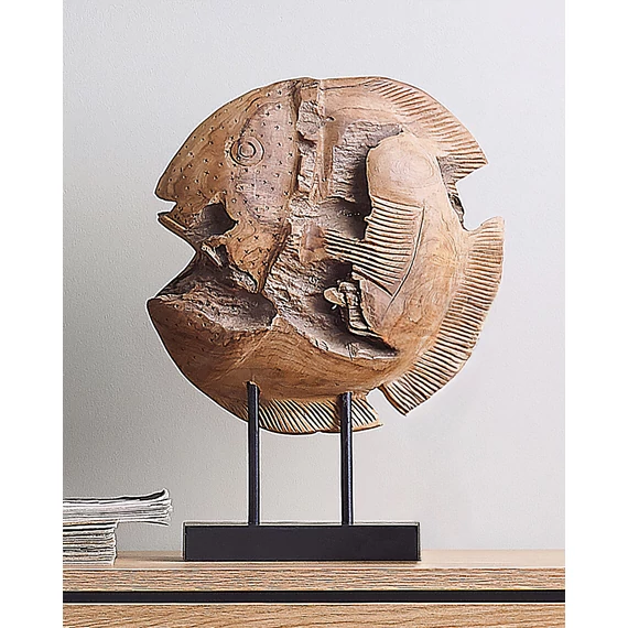 PLAICE rusztikus fali dekor figura (világos fa) 13513
