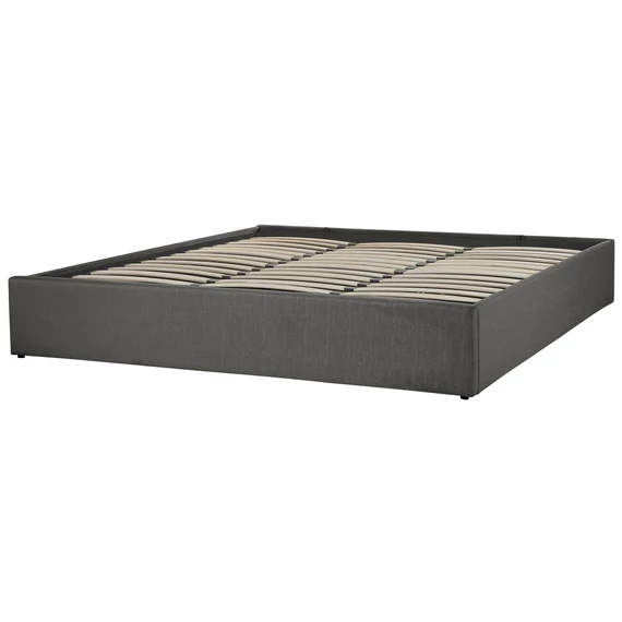 DINAN 180 x 200 ágyneműtartós futon franciaágy ágyráccsal (szürke) 25998