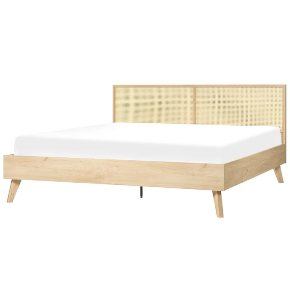 MONPAZIER 180 x 200 rattan franciaágy ágyráccsal (vil. barna) 23890-91