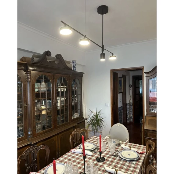FOYLE 4 égős fém LED-es függőlámpa (fekete) 23866