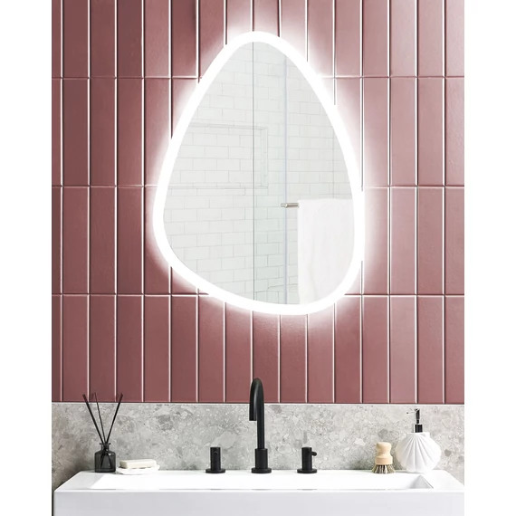 BETHUNE fürdőszobai tükör led fénnyel 58 x 78 (ezüst) 21046