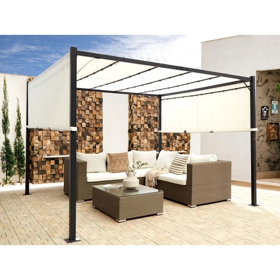 PARGA pavilon LED fénnyel 310 x 310 cm (bézs) 20847-848