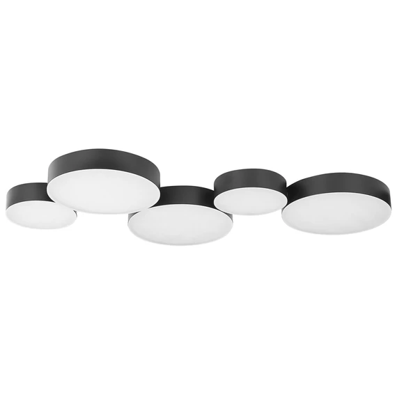 LUGA 5 égős fém LED mennyezeti lámpa (fekete) 23856