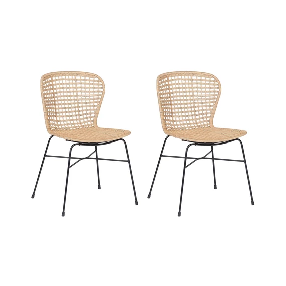 ELFROS rattan étkezőzék 2 db-os szettben (natúr) 5845