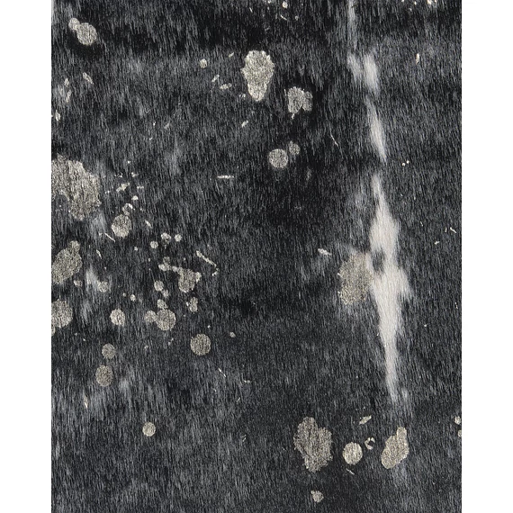 BOGONG mű marhabőr szőnyeg arany foltokkal 130 x 170 cm (fekete-fehér-arany) 19718