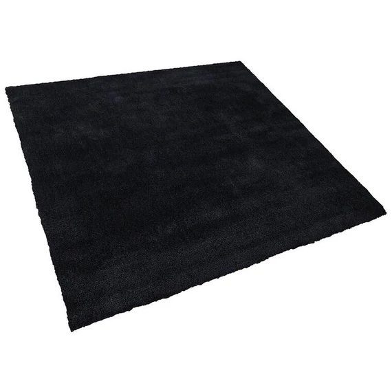 DEMRE hosszú szálú szőnyeg 200 x 200 cm (fekete) 1762