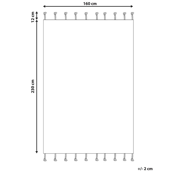 ERZINCAN pamut szőnyeg 160 x 230 cm (bézs-kék) 22046