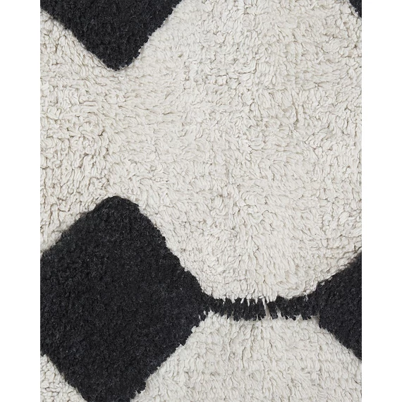 KHEMISSET pamut szőnyeg 160 x 230 cm (fehér-fekete) 21380