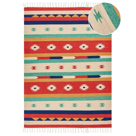 MARGARA színes kilim pamutszőnyeg 200 x 300 (több színű) 25609