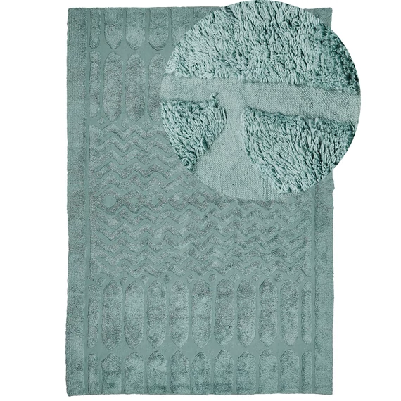 SIRNAK pamutszőnyeg 160 x 230 cm (menta zöld) 22055