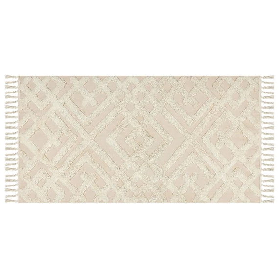 ARDAHAN pamut szőnyeg 80 x 150 cm (világos bézs) 22020