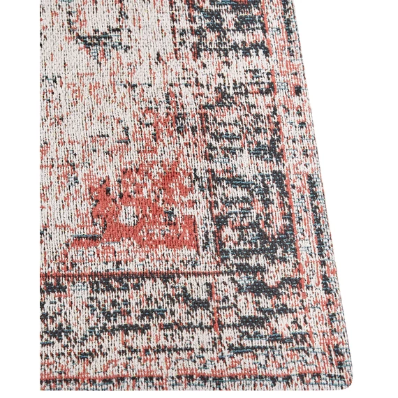 ATTERA pamut szőnyeg  80 x 150 cm (piros-bézs) 24543