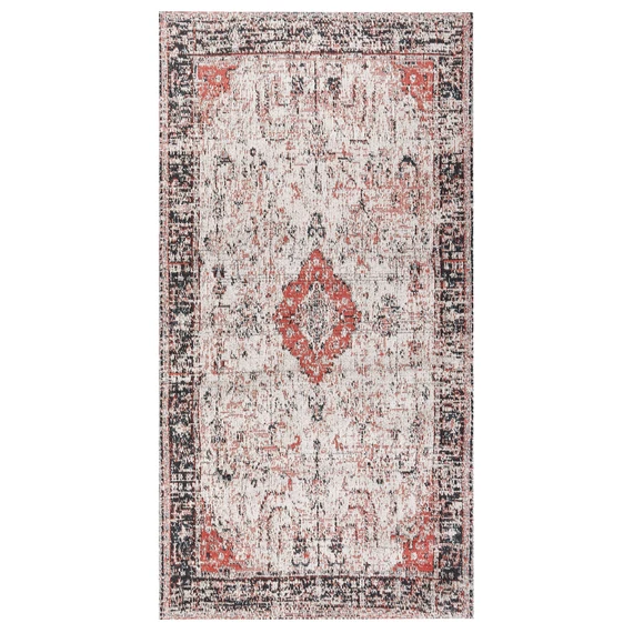 ATTERA pamut szőnyeg  80 x 150 cm (piros-bézs) 24543
