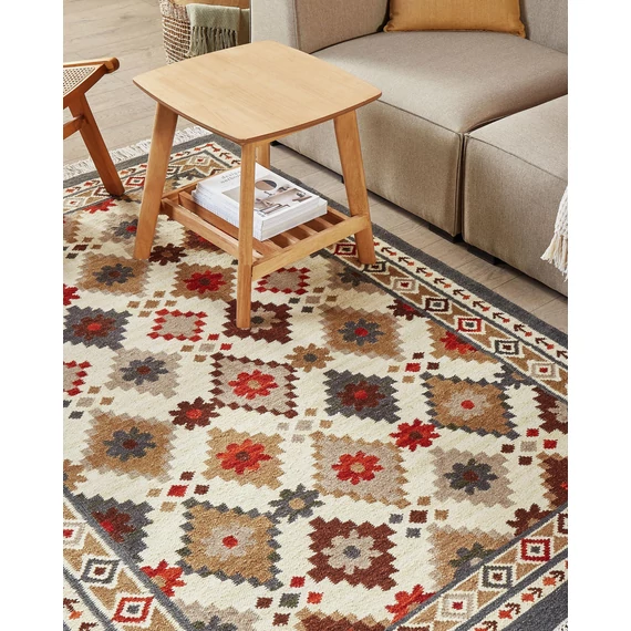GHUKASAVAN kilim gyapjúszőnyeg 140 x 200 cm (többszínű) 25866