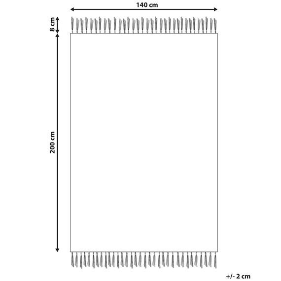 GHUKASAVAN kilim gyapjúszőnyeg 140 x 200 cm (többszínű) 25866