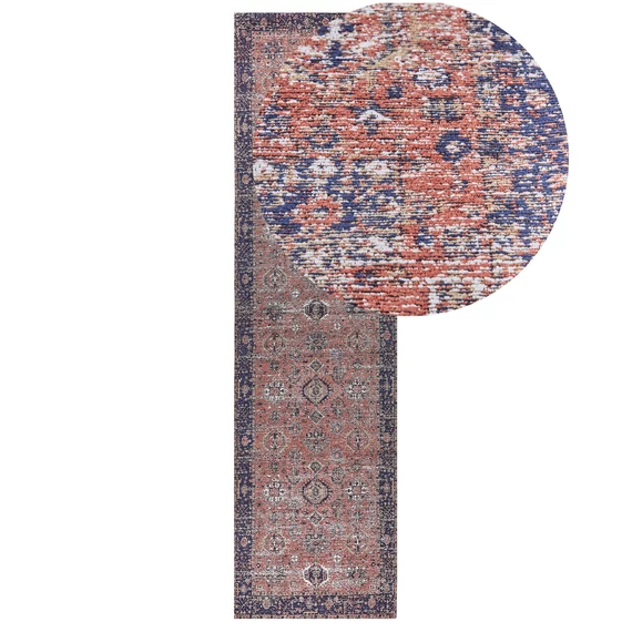 KURIN pamut futószőnyeg 80 x 300 cm (piros-kék) 24557