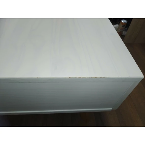 TIBOR 2 fiókos dohányzó asztal (fehér - barna) 83942-L