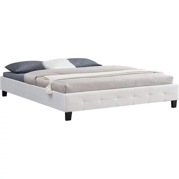 CORSE 160 x 200 szövet futon francia ágykeret ágyráccsal (fehér) 51392