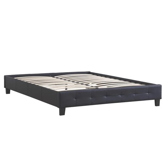 GOMERA 160 x 200 műbőr futon francia ágykeret (fekete) 51376
