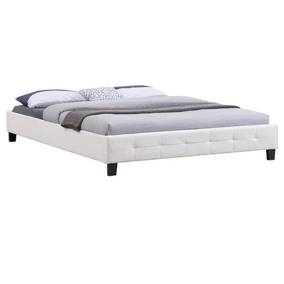 GOMERA 160 x 200 műbőr futon francia ágykeret ágyráccsal (fehér) 51377
