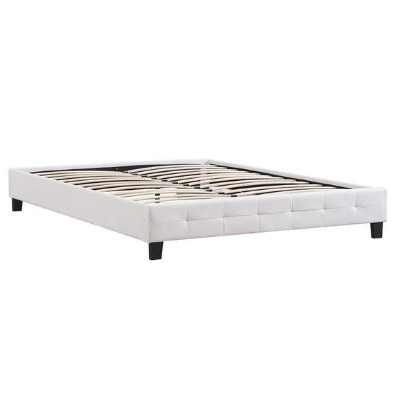 GOMERA 160 x 200 műbőr futon francia ágykeret ágyráccsal (fehér) 51377