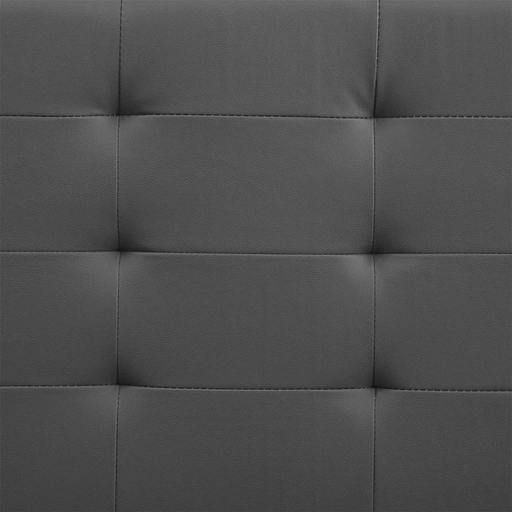 MATHIEU 140 x 190 műbőr franciaágy keret ágyráccsal (sötét szürke) 51234
