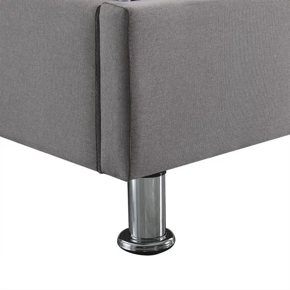 NIZZA 140 x 190 szövet futon francia ágykeret (szürke) 51292