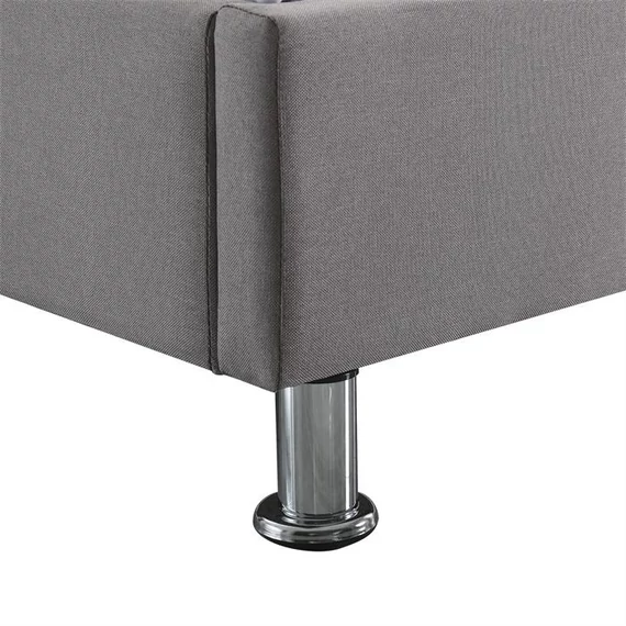 NIZZA 160 x 200 szövet futon francia ágykeret (szürke) 51300
