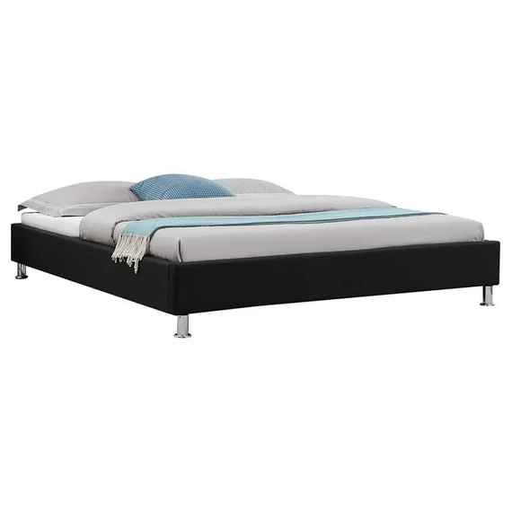 NIZZA 160 x 200 szövet futon francia ágykeret (fekete) 51301