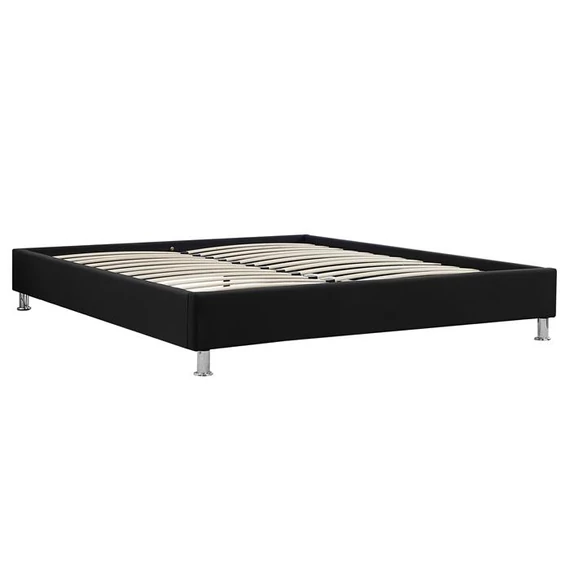 NIZZA 160 x 200 szövet futon francia ágykeret (fekete) 51301