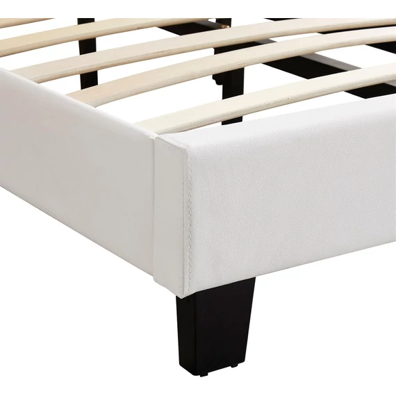 DESTINO műbőr heverő ágyráccsal 90 x 200 (fehér) 95545