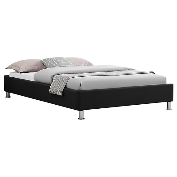 NIZZA 120 x 190 szövet futon heverő ágyráccsal (fekete) 51297