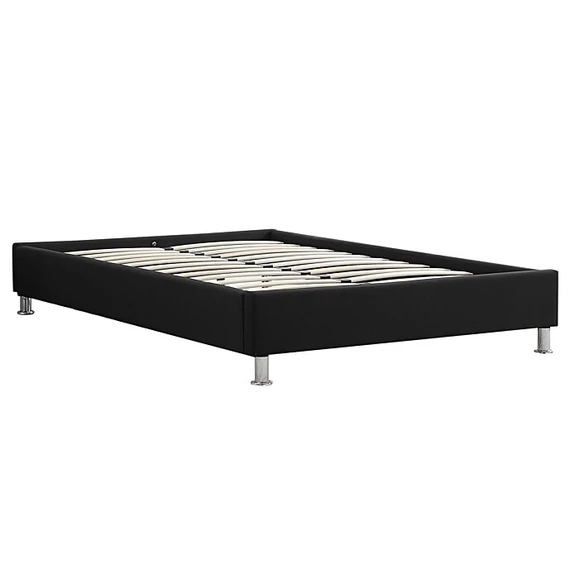 NIZZA 120 x 190 szövet futon heverő ágyráccsal (fekete) 51297