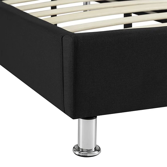 NIZZA 120 x 190 szövet futon heverő ágyráccsal (fekete) 51297