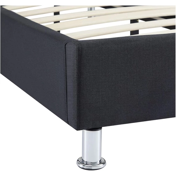NIZZA 90 x 190 szövet futon heverő ágyráccsal (fekete) 51299