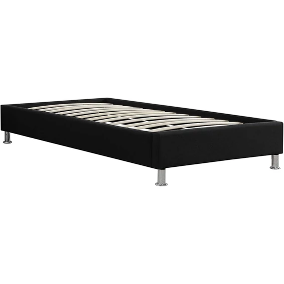 NIZZA 90 x 190 szövet futon heverő ágyráccsal (fekete) 51299
