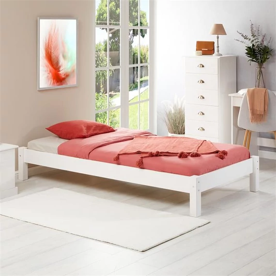 TAJFUN 90 x 190 fenyő futon ágykeret (fehér) 71056