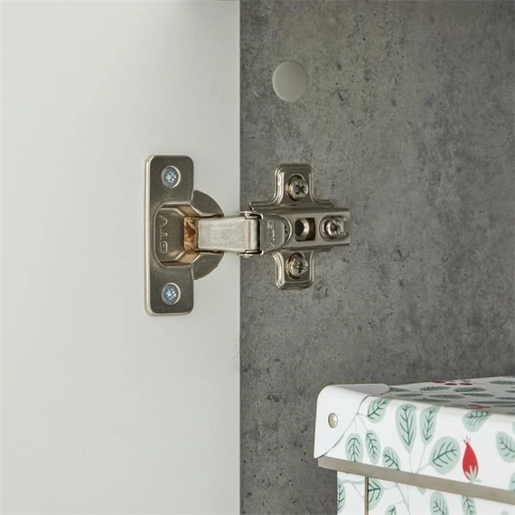 LOCARNO 2 ajtós 2 fiókos komód (betonszürke-fehér) 95456