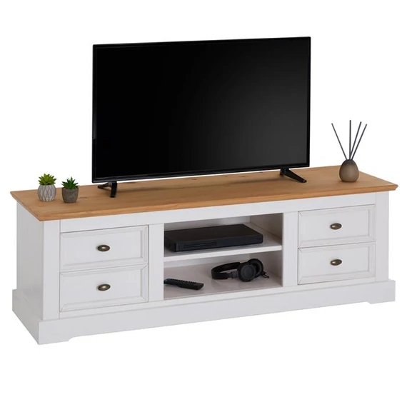 KENT TV - HIFI komód (fehér-barna) 81389