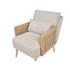 ORUM szövet - rattan fotel (világos bézs) 26650 B