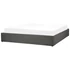DINAN 180 x 200 ágyneműtartós futon franciaágy ágyráccsal (szürke) 25998
