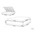 DINAN 180 x 200 ágyneműtartós futon franciaágy ágyráccsal (szürke) 25998